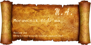 Moravcsik Alóma névjegykártya